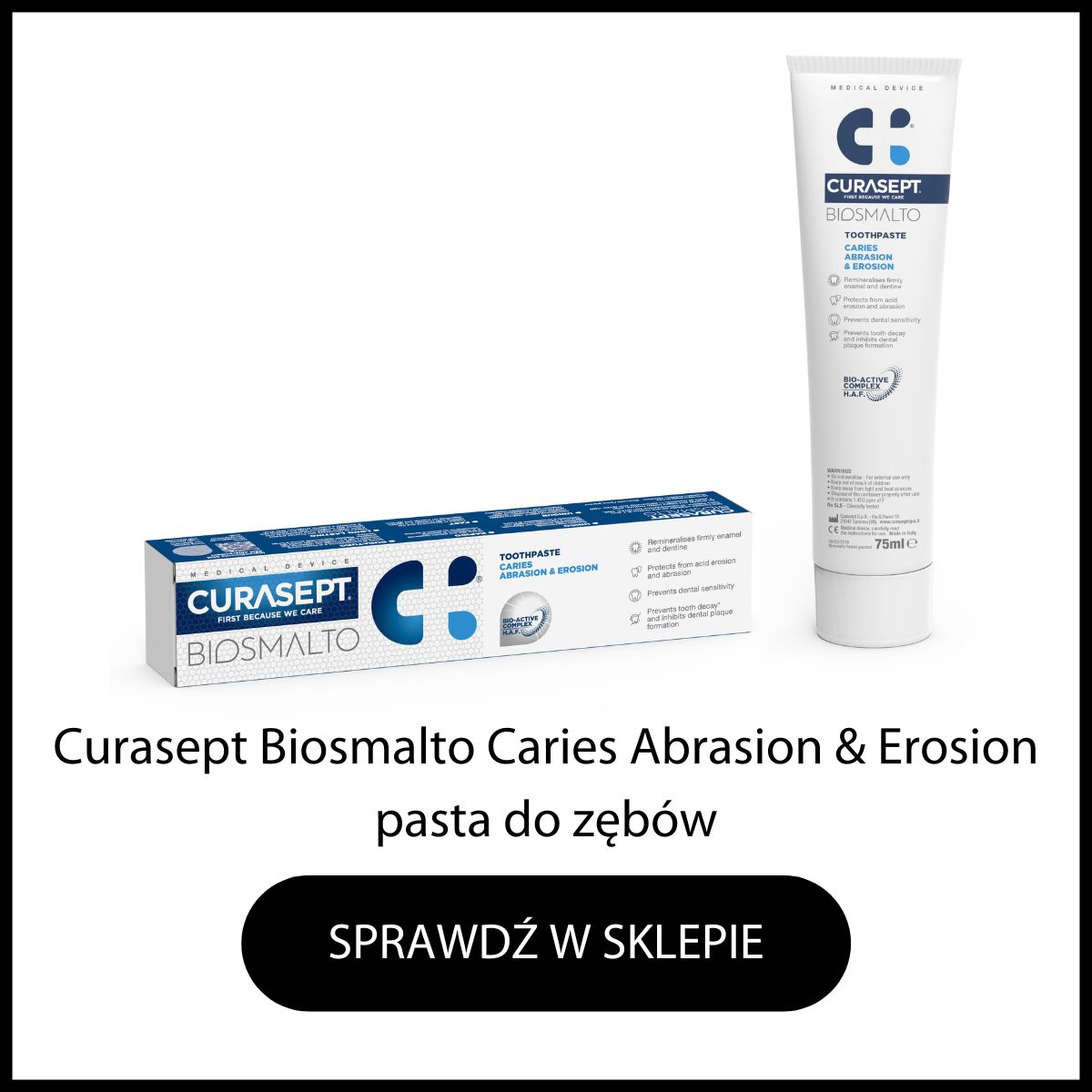 Curasept biosmalto Caries Abrasion and Erosion pasta do zębów wrażliwych