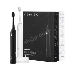 Zestaw dwóch szczoteczek sonicznych SEYSSO Basic White i SEYSSO Basic Black
