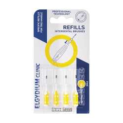 ELGYDIUM Clinic Interdental Brushes Refills Yellow 2222 Wkłady do szczoteczek międzyzębowych Elgydium 4 sztuki