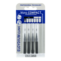 ELGYDIUM Clinic Mono Compact ISO 0 (CZARNE) Fine - szczoteczki międzyzębowe 0,6 mm - 4 sztuki