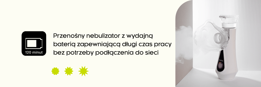 Nebulizator ultradźwiękowy do 120 minut pracy