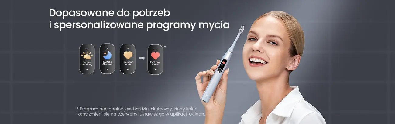 Oclean X Pro Digital programy mycia