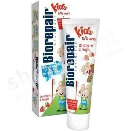 BIOREPAIR KIDS - Pasta dla dzieci bez fluoru z wyciągiem z poziomki  50ml