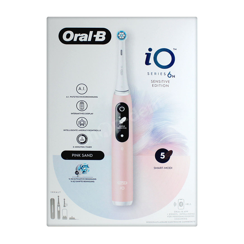 ORAL-B iO 6N Pink Sand szczoteczka magnetyczna z 2 końcówkami i etui