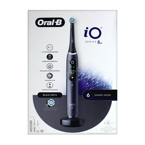 ORAL-B iO 8N Black Onyx szczoteczka elektryczna magnetyczna z etui i 2 końcówki