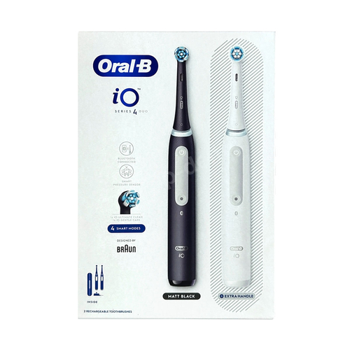 Oral-B iO 4 DUO Black and White Zestaw dwóch szczoteczek elektrycznych 