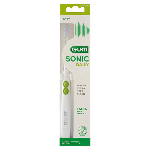 SUNSTAR GUM Sonic Daily 4100 Szczoteczka soniczna do zębów biała na baterie