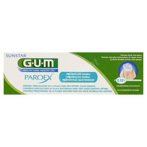 GUM Butler ParoeX - Pasta na stany zapalne do codziennego stosowania z chlorheksydyną 0,06% 75ml