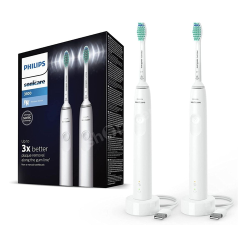 PHILIPS Sonicare Series 3100 White HX3675/13 DWUAPK szczoteczek sonicznych do zębów w  kolorze białym