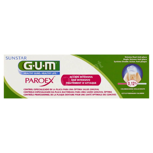 GUM ParoeX Pasta (żel) na zapalenie dziąseł do terapii krótkoterminowej z chlorheksydyną 0,12% 75ml