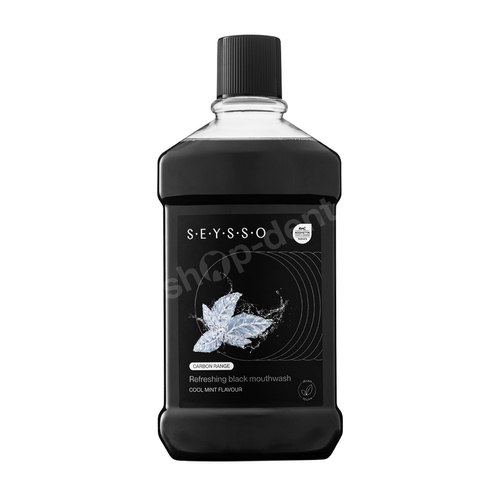 SEYSSO Carbon Black Odświeżający płyn do płukania jamy ustnej z węglem aktywnym 500 ml