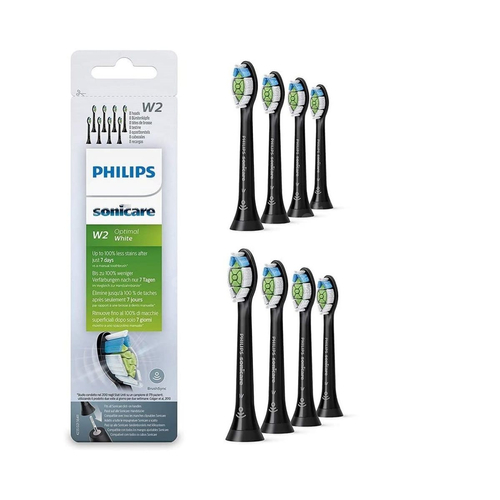 Końcówki PHILIPS Sonicare Optimal White W2 Black HX6068/11 8 szt. do szczoteczek sonicznych Philips