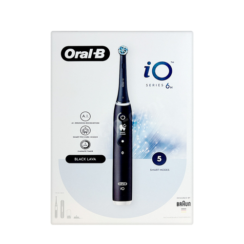 ORAL-B iO 6N Black Lava szczoteczka elektryczna magnetyczna z etui 