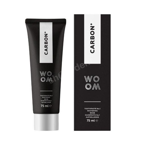 WOOM Carbon+ wybielająca pasta do zębów z węglem aktywnym 75 ml