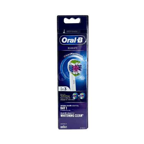 ORAL-B 3D White Clean Maximiser końcówki wybielające do szczoteczki elektrycznej ORAL-B 3 sztuki