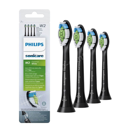 Końcówki PHILIPS Sonicare Optimal White W2 Black HX6064/11 4 szt. do szczoteczki sonicznej Philips