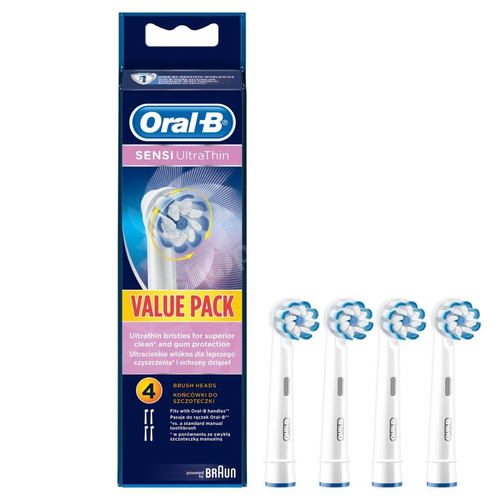 Końcówki ORAL-B Braun Sensi Ultra Thin/ Sensitive Clean EB60-4 4 szt. delikatne do szczoteczki elektrycznej ORAL-B