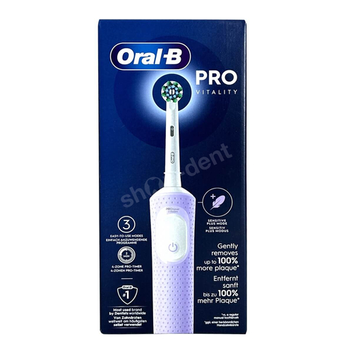 ORAL-B D103 Vitality PRO Protect X Clean Cross Action LILAC VIOLET Szczoteczka elektryczna z 3 trybami pracy