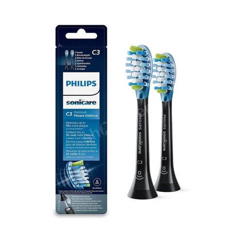 Końcówki PHILIPS Sonicare Premium Plaque Defence C3 Black HX9042/33 2 szt. do szczoteczki sonicznej Philips