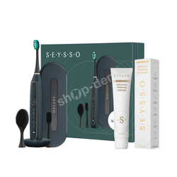 Zestaw SEYSSO Gold Forest Green szczoteczka soniczna i pasta SEYSSO Gold Advanced Whitening