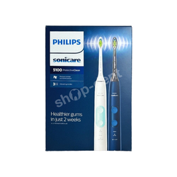 PHILIPS Sonicare Protective Clean 5100 DUO White/Dark Blue HX6851/34 Zestaw dwóch szczoteczek sonicznych z etui