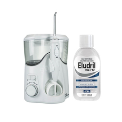 Zestaw Irygator WATERPIK WP-160 + płyn do płukania jamy ustnej ELUDRIL White 500 ml