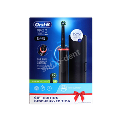 ORAL-B Pro 3 3500 Black Cross Action szczoteczka elektryczna czarna z etui i 2 końcówkami