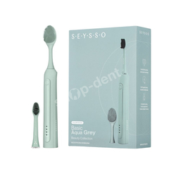 SEYSSO Color Basic Aqua Grey Beauty Collection Szczoteczka soniczna z końcówką do mycia twarzy