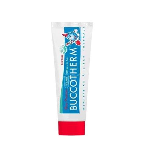 Buccotherm BIO 2-6 lat Naturalna pasta do zębów dla dzieci z fluorem Truskawka 50 ml