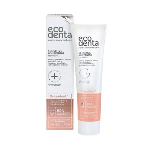 ECODENTA EXPERT LINE Sensitive Whitening with OMYADENT wybielająca pasta do zębów 100 ml 