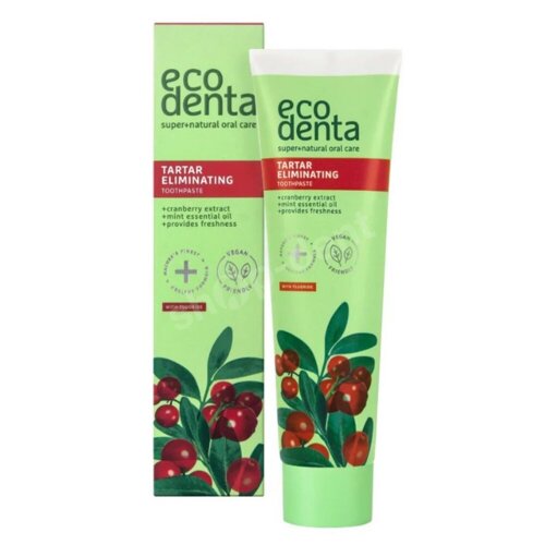 ECODENTA GREEN LINE Tartar Eliminating pasta do zębów z żurawiną przeciw kamieniowi 100 ml