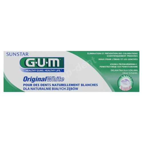 GUM Butler Original White - Wybielająca pasta do zębów z krzemionkowymi mikroperełkami 75ml