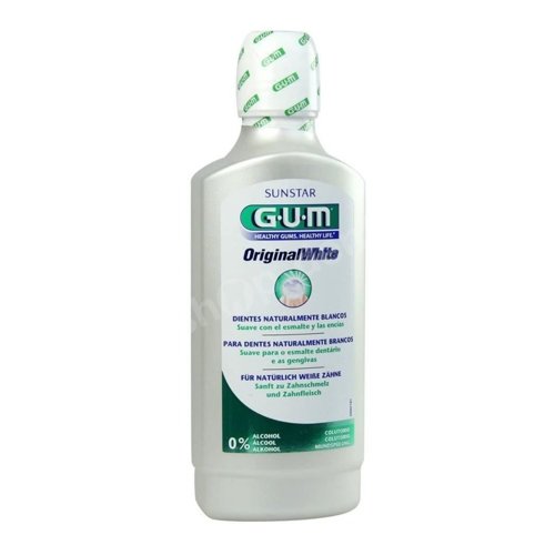 GUM Butler OriginalWhite - Wybielający płyn do płukania jamy ustnej z witaminą E, prowitaminą B5 oraz alantoiną 500 ml