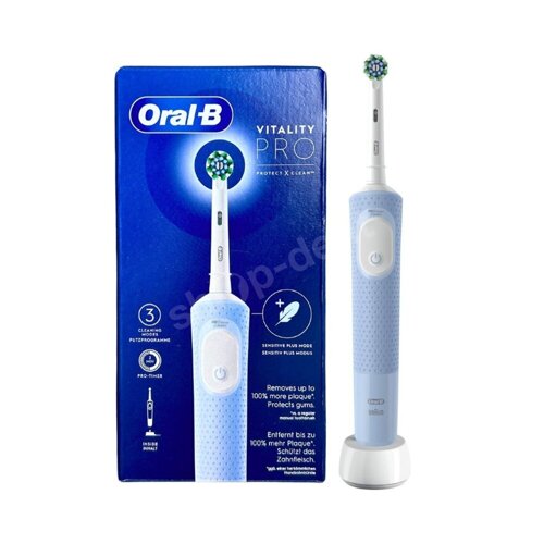 ORAL-B D103 Vitality PRO Protect X Clean Cross Action BLUE Szczoteczka elektryczna z 3 trybami pracy