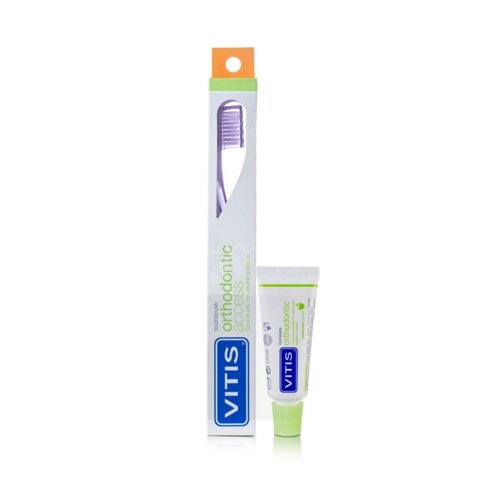 Vitis Orthodontic Access Ortodontyczna szczoteczka do zębów i pasta Orthodontic 15 ml