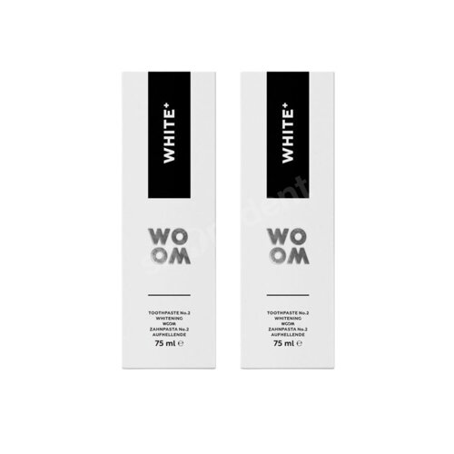 WOOM White+ Zestaw 2 past wybielających 2x75 ml