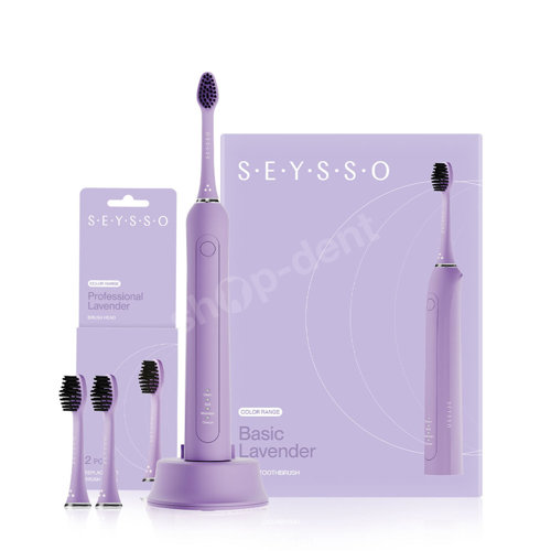 Zestaw SEYSSO Color Basic Lavender szczoteczka soniczna z 3 końcówkami